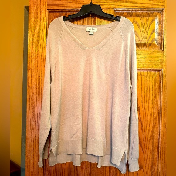 Beautiful tan Charlie Paige sweater - Picture 1 of 6